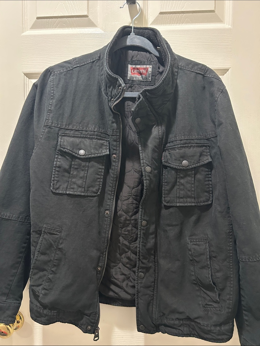 Levi's Men's Black Field Jacket with Quilted Lining